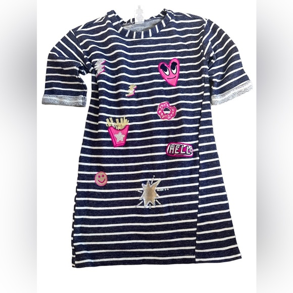 Youth Girl Gymboree‎ Striped Patched Dress size 10 - Picture 1 of 3